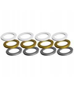 Kit Arandelas Piston Caliper Magura 4 Pistones Blanco Oro Plata