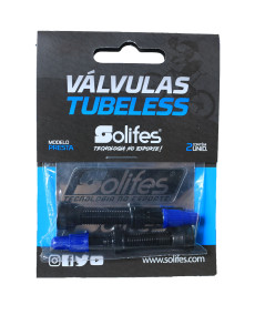 Kit Valvulas Tubeless Solifes x 60mm Aluminio Aeronautico x Par